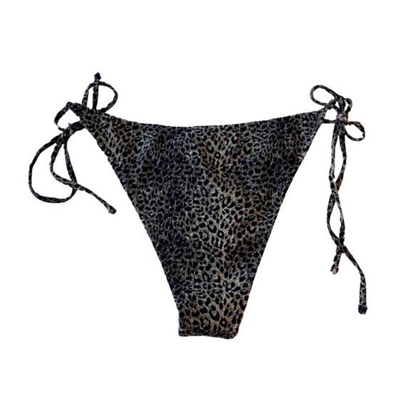 NEW Free People x Thrills Wayward String High Cut Animal Print Bikini Bottom Lg - Picture 7 of 8